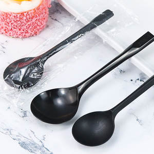 ช้อนพลาสติกแบบใช้แล้วทิ้งทรงเต่าทองหัวใหญ่สไตล์เกาหลี สำหรับใช้ในร้านอาหาร ซื้อกลับบ้าน ใช้กับน้ำแข็ง <span class=keywords><strong>ข้าวต้ม</strong></span> ข้าวผัด ซุป และอาหารที่ต้องการความหนืด - Product Image 1