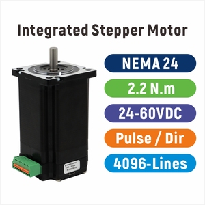 Motore Stepper Ibrido Integrato a Circuito Chiuso NEMA 24 da 60MM 2.2/3/3.5N.<span class=keywords><strong>m</strong></span> con Driver e Encoder a 4096 Linee per Macchina da Taglio Laser - Product Image 1