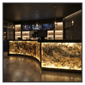 Luxury Natural Flexible Copper Slate Stone Veneer Eco-Friendly Black Durable Translucent <b>Wall</b> <b>Cladding</b> <b>Panel</b> <b>Interior</b> Dining - Product Image 4