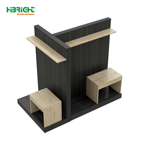 Highbright Black Frame Wood Accent Supermarket Retail Shelving Solution for Supermarkets and Retail Stores - Product Image 1