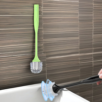 Mini brosse de toilette électrique en Silicone sans fil ensemble raclette Design bol porte-brosse Kit de nettoyage de salle de bain