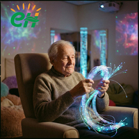 Kit d'éclairage sensoriel à fibres optiques LED, contrôle RF par application, fibres à points scintillants pour autisme, TDAH, salle sensorielle, thérapie Snoezelen, éclairage thérapeutique