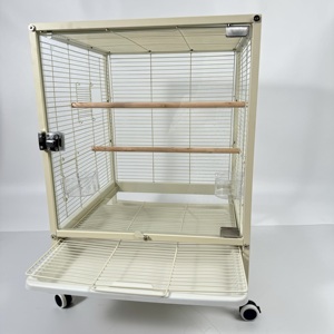 Çin üretici şeffaf cam papağan kuş kafesi ev büyük yetiştiriciliği kuş kafesi lüks kuş kafesi Villa - Product Image 6