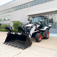 Pengiriman Gratis Mesin EPA Mini Loader Hidrolik Backhoe Loader Penggali Backhoe Loader Back Hoe untuk Sa