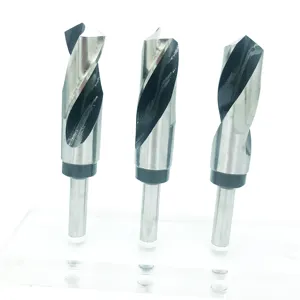 9/16" Step drill bit Reduced Shank for steel Black and white High speed steel drills