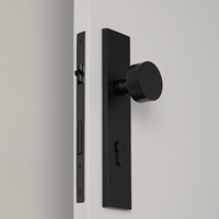 Serrure de porte DOOROOM H59 en laiton noir mat, monobloc, pour portes intérieures résidentielles, taille universelle