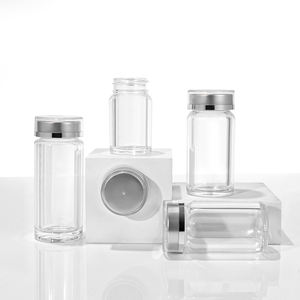 Botella Vacía de 60 ml para Envasado de Suplementos Vitamínicos, Cápsulas, Pastillas, Tabletas, Polvo, Gomitas, Hierbas, Nutrición, Aceite de Pescado, con Tapa - Product Image 1