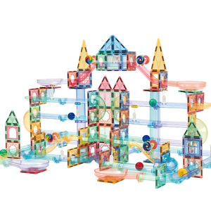 2024ของเล่นปริศนาสำหรับเด็ก258ชิ้นยอดนิยมรางแข่งสำหรับเด็กแผ่นรองหินอ่อนบล็อกตัวต่อแม่เหล็กเพื่อการศึกษาประกอบของเล่น - Product Image 2