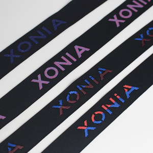 Groothandel Aangepaste Kleur 3d Jacquard Logo Polyester Spandex Elastisch Lint Voor Home Textiel Riem - Product Image 6