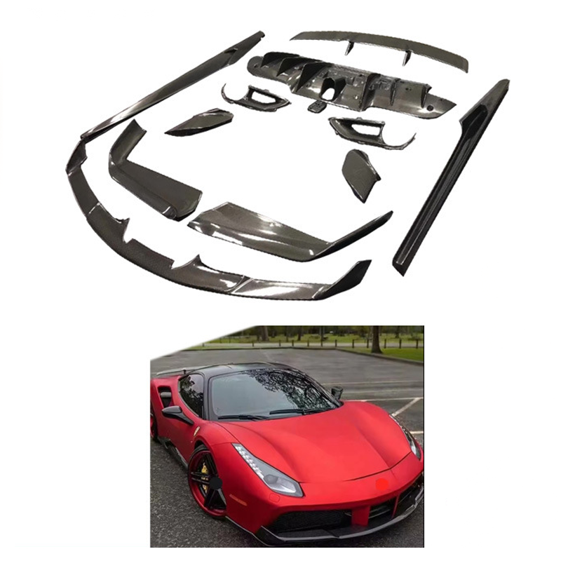 Carbon Fiber N Style Body Kit for Ferrari 488 Upgrade Front Lip Rear ...