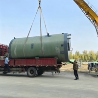 Estación de Elevación de Aguas Residuales de Gran Capacidad 20000L/H FRP Subterránea con Monitoreo Remoto PLC, Bomba Doble, Motor Personalizado OEM 380V, 1 Año de Garantía