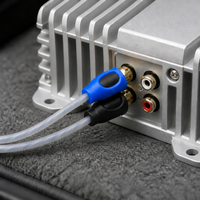 Kabel Audio 2RCA ke 2RCA untuk Head Unit Mobil, Amplifier Mobil, Home Theater, Kabel Interkoneksi RCA Berlapis Emas dengan Colokan Berkode Warna