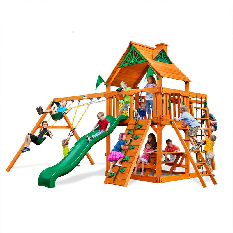 Amusement Park Rides Slide Wooden Climbing