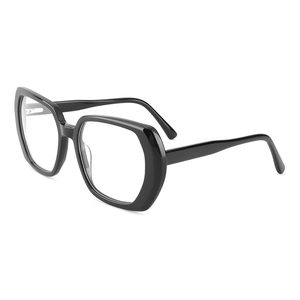 Montures optiques surdimensionnées en acétate, monture complète, grandes lunettes pentagonales, lunettes vintage pour femmes, logo personnalisé, monture optique - Product Image 2