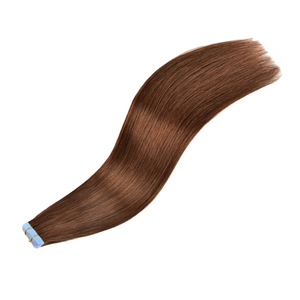 Extensions de cheveux humains en stock, cheveux raides européens Remy, extensions de cheveux à bandes adhésives, 14 pouces, noir teint pour femmes - Product Image 4