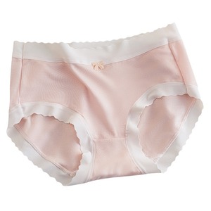 Culottes mi-hautes en coton modal pour femmes, sans coutures, respirantes, antibactériennes, couleur unie, pour tous les jours - Product Image 5