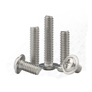 Wanqian Fasteners Stainless Steel Phillips Pan Head <b>Machine</b> <b>Screws</b> M3 <b>M4</b> M5 M6 Metric DIN967 With Washers - Product Image 1