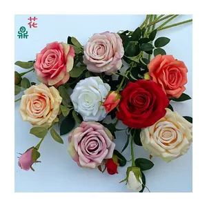 कारखाने प्रत्यक्ष बिक्री 2 पहले ollie गुलाब शादी के फूल की दीवार लेआउट कृत्रिम फूल आंतरिक परिदृश्य सजावट रेशम फूलों