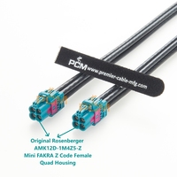Câble Ethernet automobile 4-en-1 Mini Fakra Femelle-Femelle Z Code Quad Connecteur Assemblage Original Rosenberger AMK12D-1M4Z5-Z