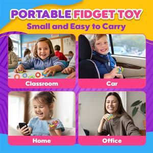 Jouets sensoriels à succès transfrontalier, anneau rotatif sensoriel pour enfants, jouet anti-stress, anneau sensoriel en silicone pour l'entraînement des doigts - Product Image 5