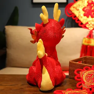 Giocattolo di peluche del drago farcito della mascotte cinese del nuovo anno per il regalo del Festival di capodanno