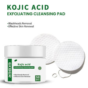 Almohadillas de Algodón con Ácido Kójico al por Mayor, 50 Unidades, Blanqueadoras, Revitalizantes, Cuidado de la Piel, Antiacné, Marcas Privadas, Almohadillas de Limpieza con Cúrcuma - Product Image 1