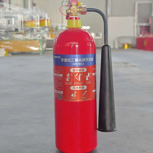 Extincteur portatif manuel en acier CO2 Classe B 2kg 3kg 5kg Rouge/Noir pour usage industriel et domestique Lutte contre l'incendie au glace carbonique - Product Image 1