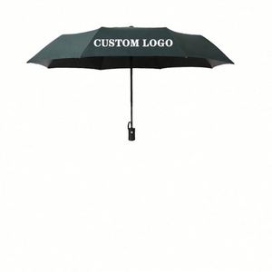 Custom Logo Fully-Automatic Three-<b>Folding</b> Waterproof High Quality Rain Umbrella Windproof Travel Business Promotional Gift - Product Image 1