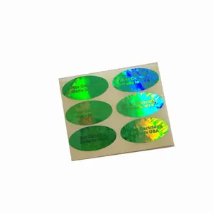 Bespoke การออกแบบที่กำหนดเองเลเซอร์สีเขียวโฮโลแกรมฉลาก3D โฮโลแกรมเลเซอร์สติกเกอร์