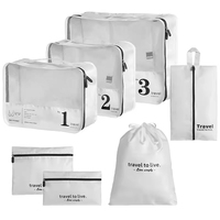 Ensemble de 7 sacs de voyage de haute qualité, compression, imperméables, luxe, portables, cubes de compression pour le voyage