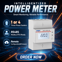 Medidor de Energía Inteligente Trifásico de Clase Industrial 0.5 con Monitoreo de Calidad de Energía, Análisis de Armónicos, RS485 Modbus para EMS