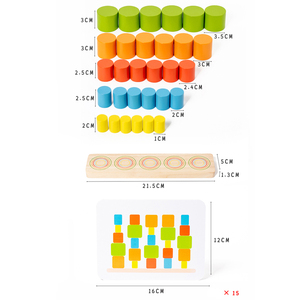 Trẻ Em Cân Bằng Xếp Chồng Lên Nhau Xây Dựng Khối Đồ Chơi Giáo Dục Mầm Non Giáo Dục Sớm Giác Ngộ Màu Sắc Nhận Thức Đồ Chơi Bằng Gỗ Trẻ Em - Product Image 5