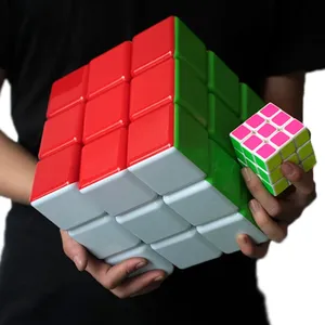 高品質プロフェッショナル教育ネオスーパービッグ3Dパズルキューブ9/18cm 3x3x3x3ボックスミニ機能で子供のための最高のギフト - Product Image 1