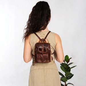 Small Genuine Leather Mini <b>Backpack</b> <b>Women</b> Luxury Real Leather <b>Backpack</b> Purse Casual Designer <b>Travel</b> Day Pack LMBP-0004 - Product Image 1