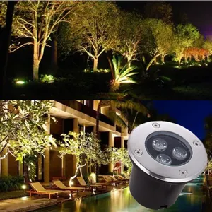 Customized any color 3w outdoor waterproof adjustable inground ground deck lamp led underground outside light