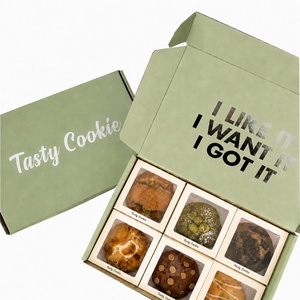 Caja <span class=keywords><strong>de</strong></span> Regalo para 6 Galletas Personalizada con Compartimentos Individuales con Ventana, Caja para Llevar Postres <span class=keywords><strong>de</strong></span> Panadería con Divisores e Insertos - Product Image 2