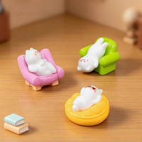 Mini figurines de chat en résine, décorations miniatures pour gâteaux, tableau de bord de voiture, maison de poupée, bureau, décoration intérieure