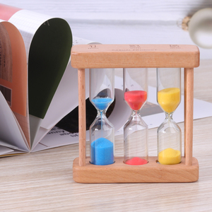 Đồng Hồ Hẹn Giờ Trà Đồng Hồ Cát Khung Gỗ 3 4 5 Phút Đồng Hồ Cát Bộ Ba <span class=keywords><strong>Mini</strong></span> Reloj De Arena Hiện Đại Để Trang Trí Bàn Làm Việc Tại Nhà Văn Phòng - Product Image 1