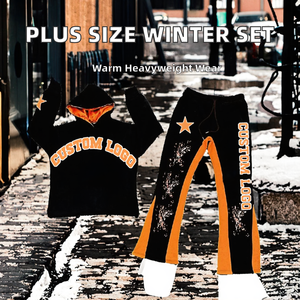 Sweat à capuche personnalisé imprimé en sérigraphie, en molleton de coton épais, coupe classique, avec cordon de serrage, style streetwear hiver - Product Image 2