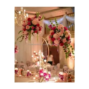 Hochzeits bogen Tall Event Blumen halter Hochzeits ständer Hochzeit Tisch dekoration Schmiedeeisen Mittelstücke