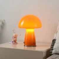 Lampe de bureau LED en bois massif orange vintage rétro Lingmeng, lampes de nuit créatives coréennes, lampe de chevet en métal à piles pour chambre à coucher