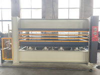 Presse à chaud hydraulique 3 couches pour panneaux de placage de menuiserie, portes d'armoires plates, panneaux MDF et mélaminés