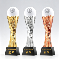 Trophées sportifs en cristal de tennis, de badminton et de baseball gravés sur mesure MVP Basketball Football Volleyball Award