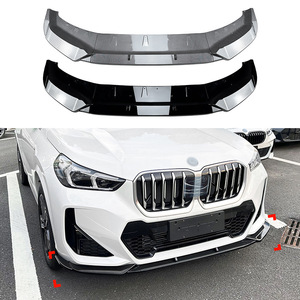 Amp-Z Front Bumper Lip Splitter For Bmw X1 Ix1 U11 M Sport 2023+ Matte Piano Black Carbon Fiber Texture - Product Image 4