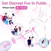 Vibrateur G-Spot Portable en Silicone Étanche avec 9 Modes de Poussée et 9 Modes de Vibration, Contrôle par Application, Jouet Sexuel pour Femme - Offre Spéciale