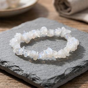 RozRin <b>Crystals</b> Natural Quartz <b>Chip</b> Beaded Stretch Bracelet Bohemian Style Unisex Jewelry Gift - Product Image 3