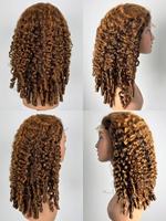 Vente en gros birman spirale bouclée vague 5x5 dentelle avant perruque 100% cheveux humains birman spirale vague perruque