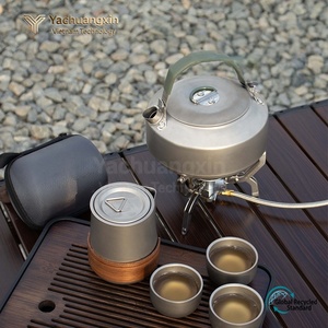 Ensemble de thé en acier inoxydable pour l'extérieur avec réchaud portable et sac de transport pour l'escalade, le camping et les voyages - Product Image 6
