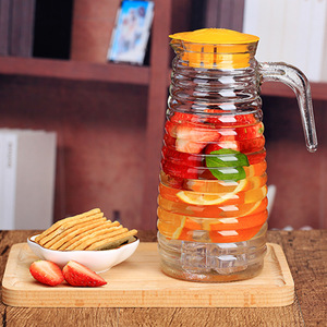 Ensemble Carafe et Verres en Verre, Distributeur d'Eau et de Jus, Chopes à Bière, Vaisselle en Verre Rayée, Prix de Gros, 5/3 pièces, Livraison 24h - Product Image 3