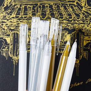 قلم تحديد فني 0.6 مم سريع الجفاف مقاوم للماء باللون الأبيض والذهبي والفضي للرسم والتخطيط والرسم اليدوي والتظليل - Product Image 3